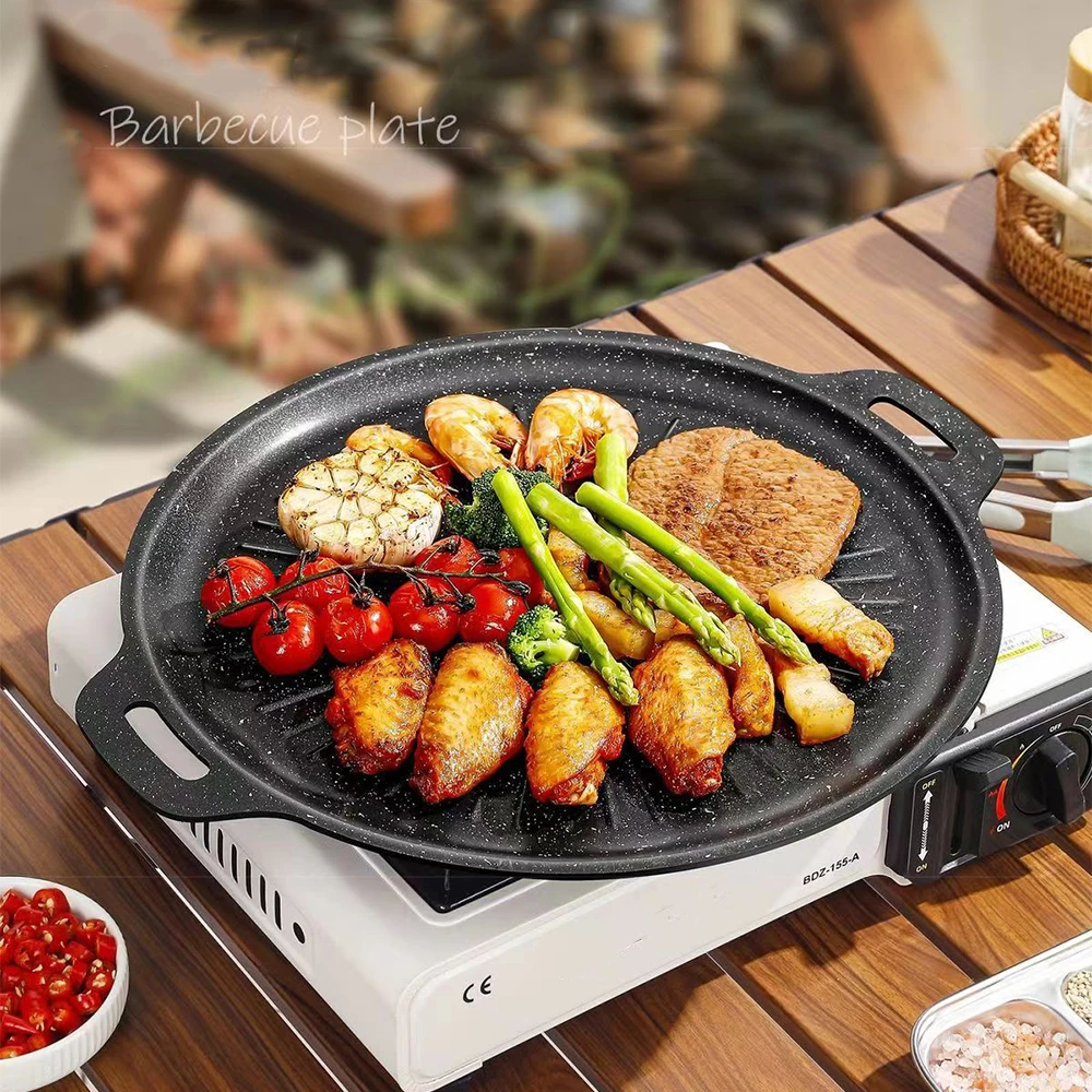 Kitchen Outdoor Camping - Padella per Barbecue da Esterno 34CM,