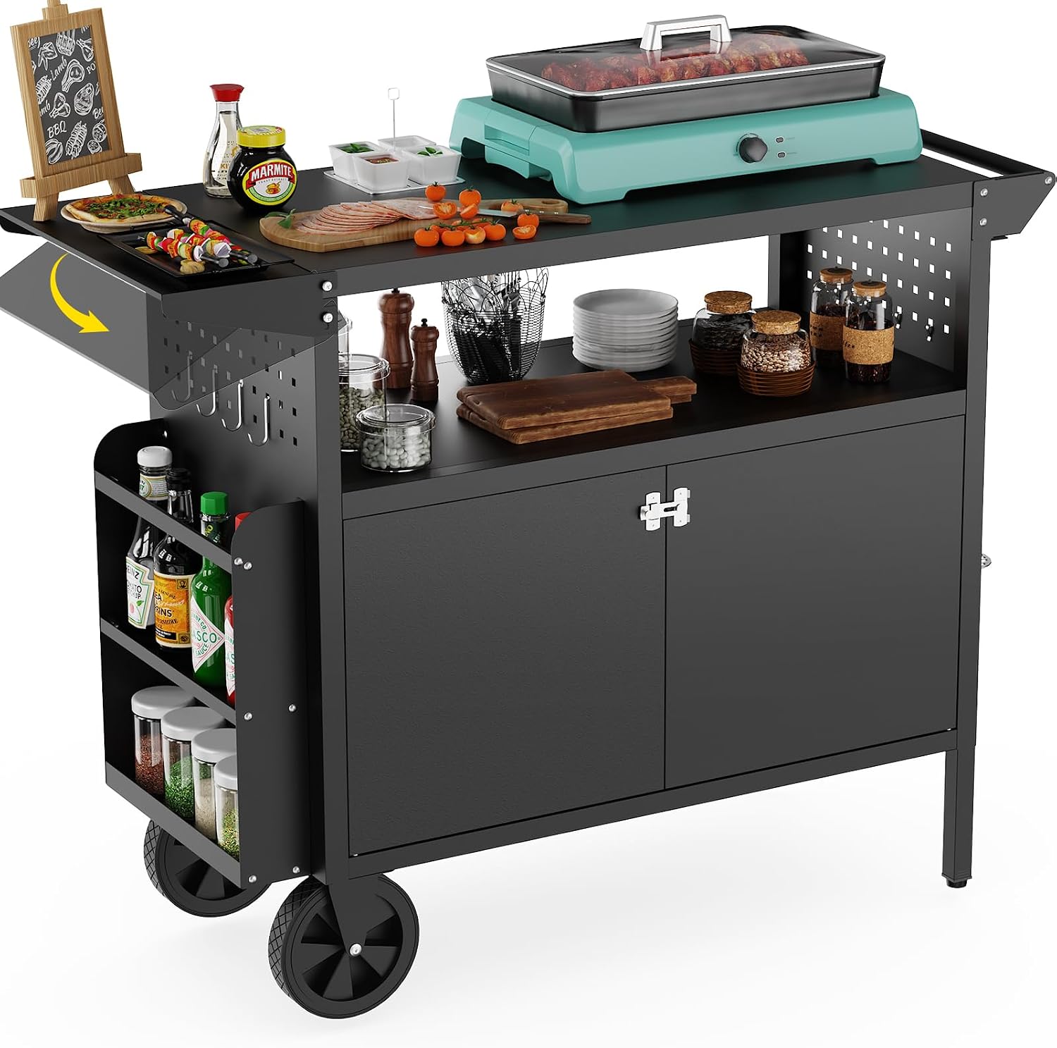 Kitchen Outdoor Camping - Carrello da esterno per barbecue con