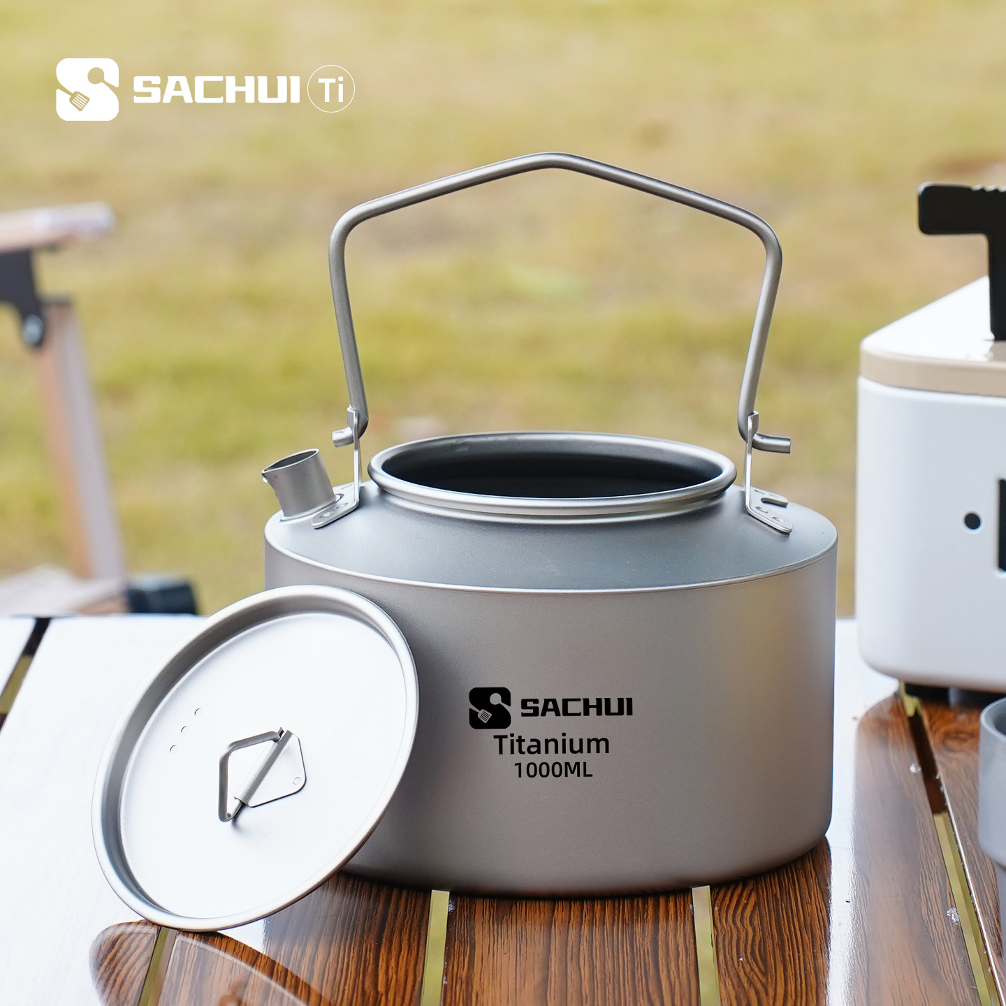 Outdoor Camping Kettle - Bollitore in titanio puro da 1000