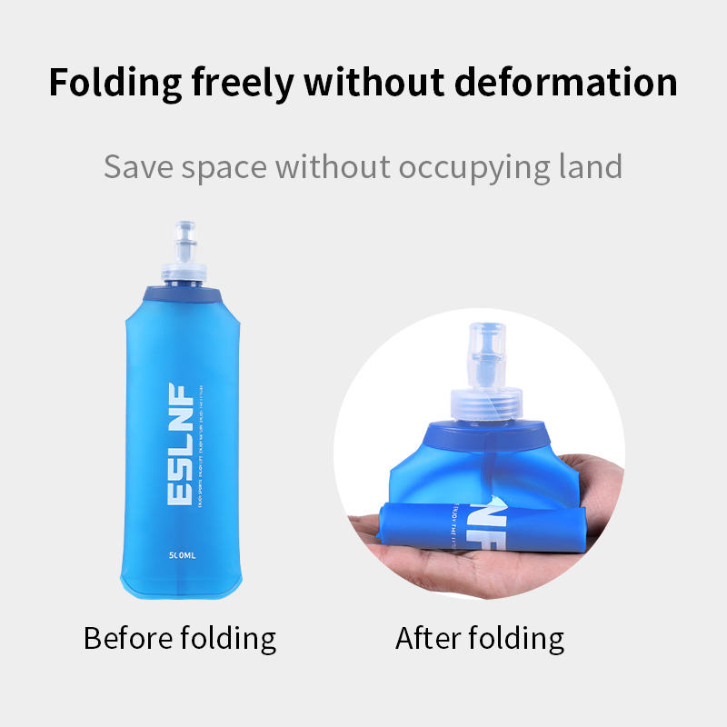 Collapsible Water Bottle - Bottiglia d'acqua pieghevole da 500 ml