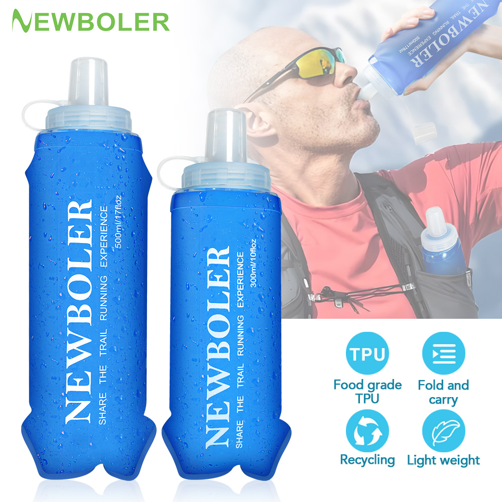 Collapsible Water Bottle - NEWBOLER 300/500ML Bottiglia d'acqua TPU Pieghevole