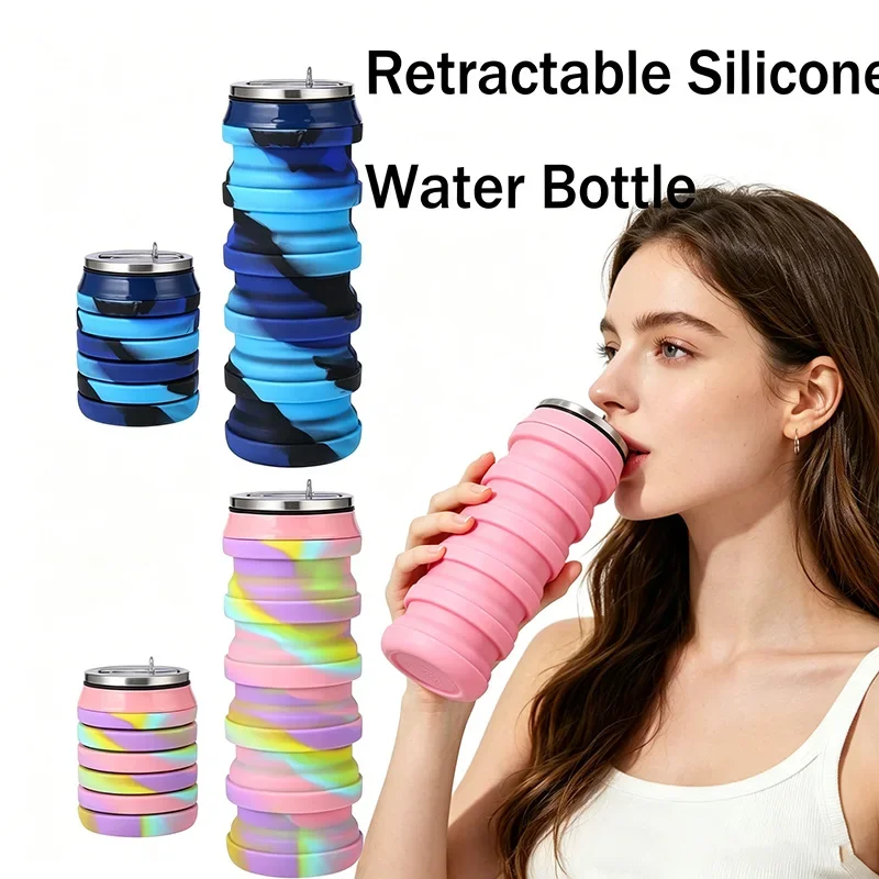 Collapsible Water Bottle - Bottiglia d'Acqua Retrattile in Silicone da