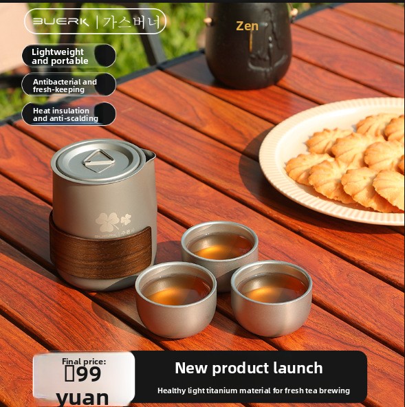 Outdoor Camping Kettle - Set da Tè Portatile da Viaggio