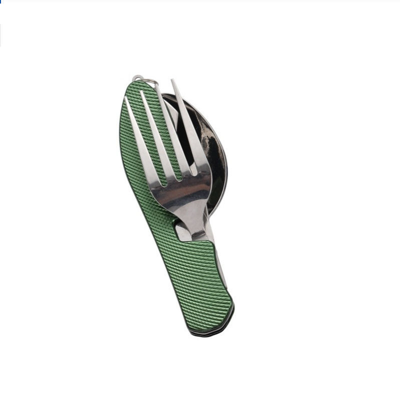 Outdoor Camping Dining Set - Set di posate pieghevoli in acciaio