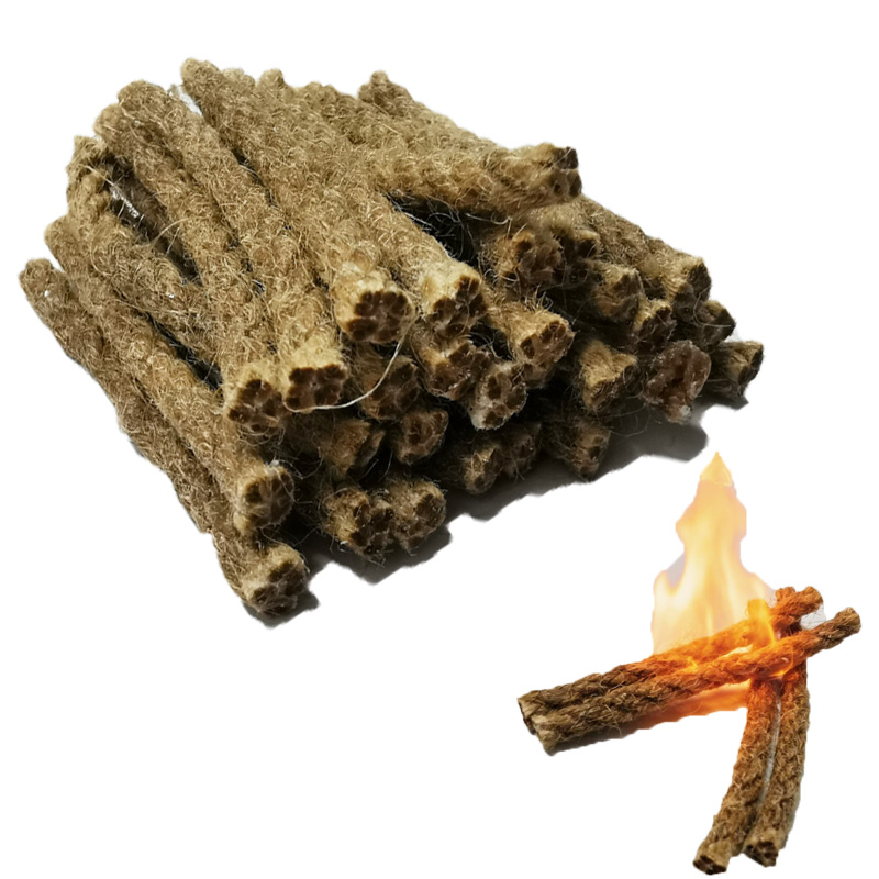Outdoor Camping Wood Burning Stove - Accendifuoco Portatile in Corda di Canapa