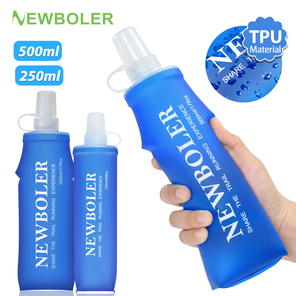 Collapsible Water Bottle - NEWBOLER 250ml/500ml Bottiglia d'acqua pieghevole per