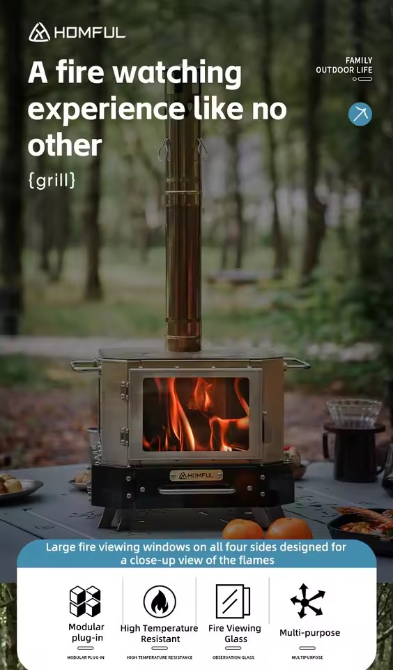 HOMFUL Stufa a Legna Portatile - Outdoor Camping Wood Burning Stove recensione e prezzo