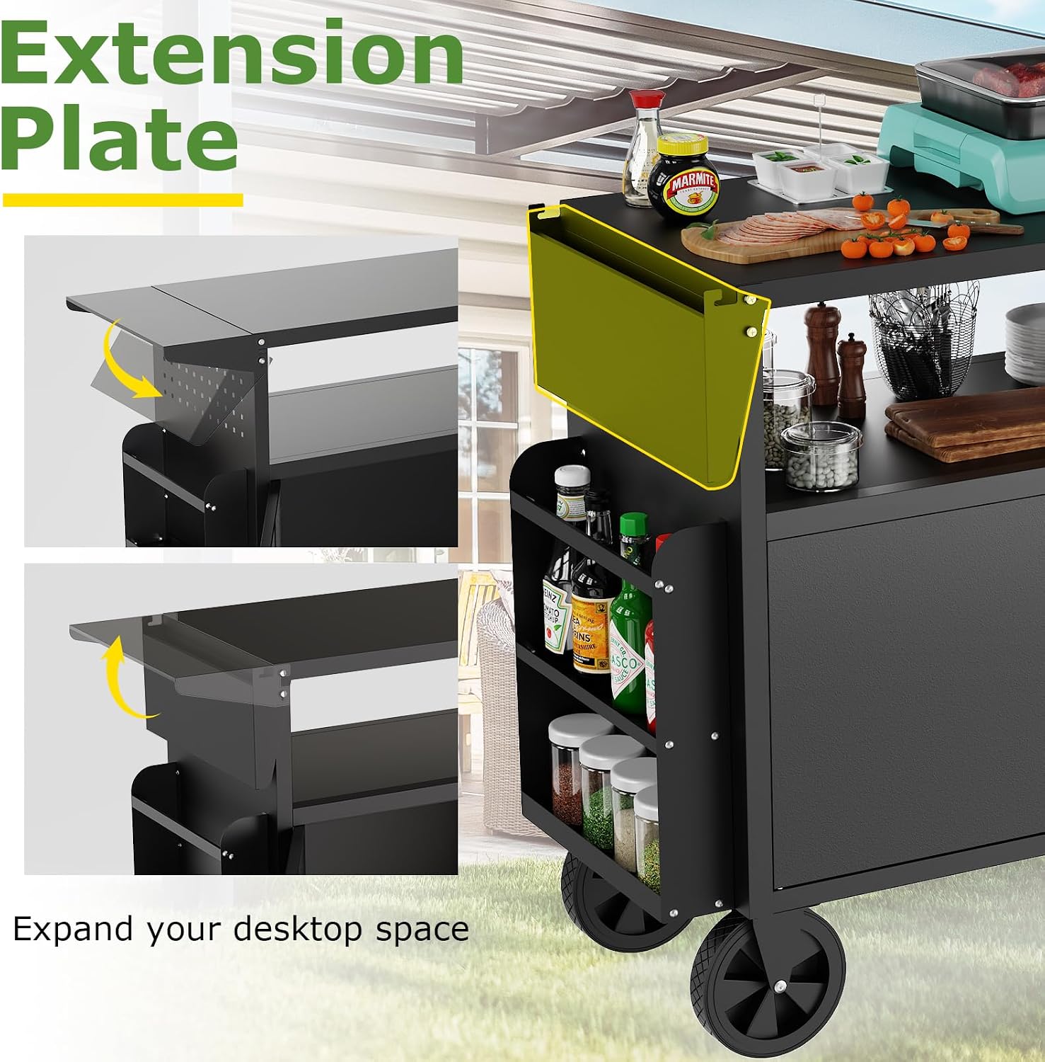 Carrello da esterno per barbec - Kitchen Outdoor Camping recensione e prezzo