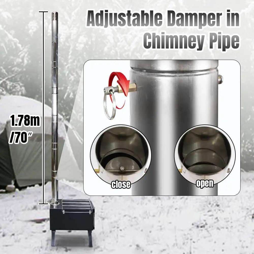 Stufa da campeggio portatile p - Outdoor Camping Wood Burning Stove recensione e prezzo