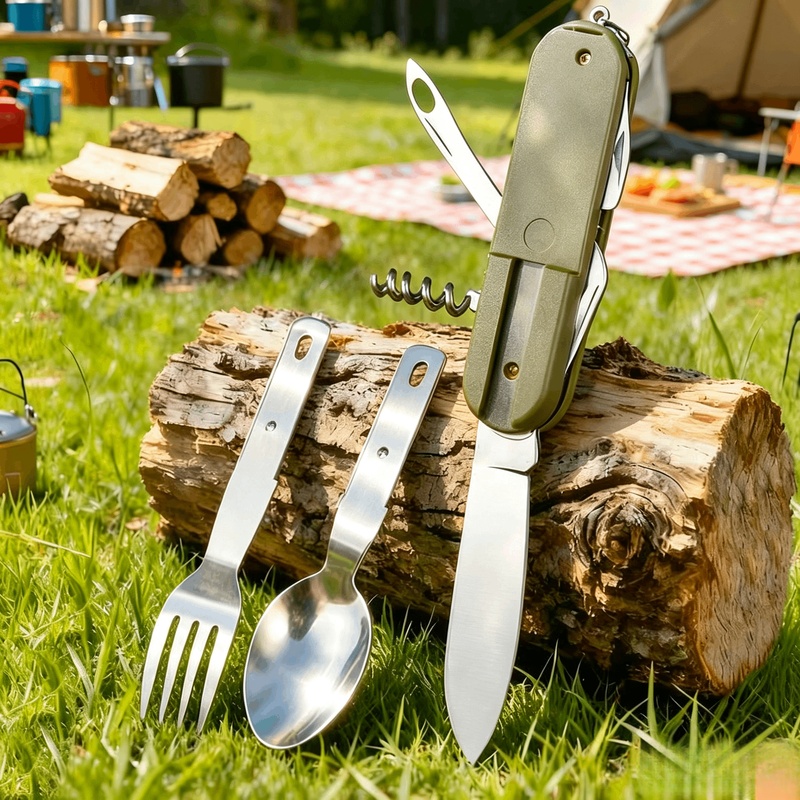 Set di posate da campeggio 7 i - Outdoor Camping Dining Set recensione e prezzo