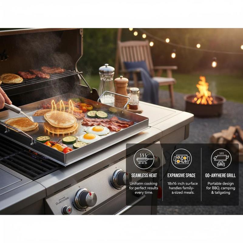 Piastra universale piatta 18x1 - Kitchen Outdoor Camping recensione e prezzo