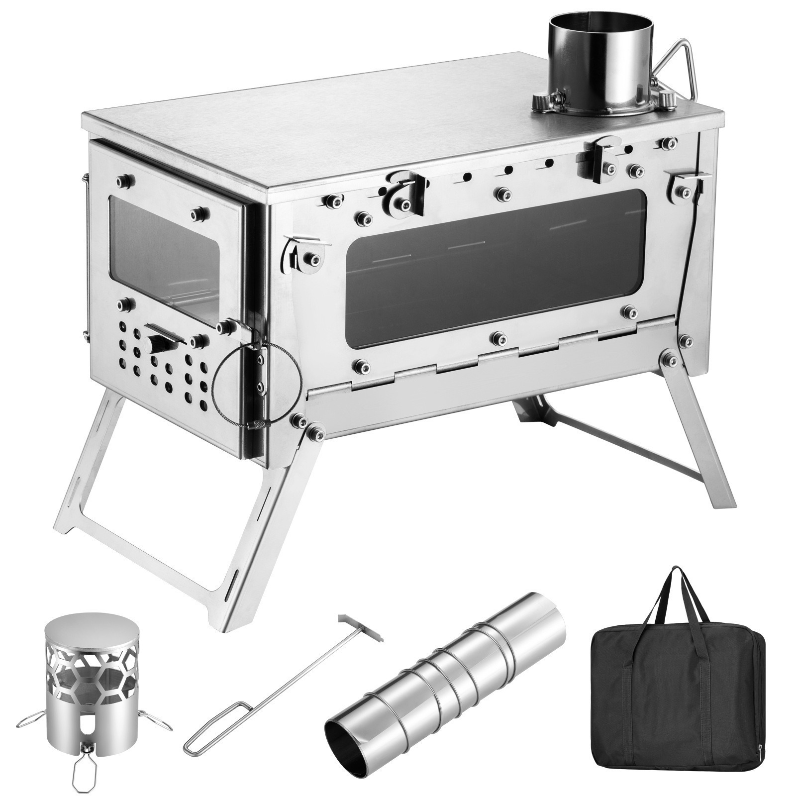Stufa a Legna in Acciaio Inox  - Outdoor Camping Wood Burning Stove recensione e prezzo
