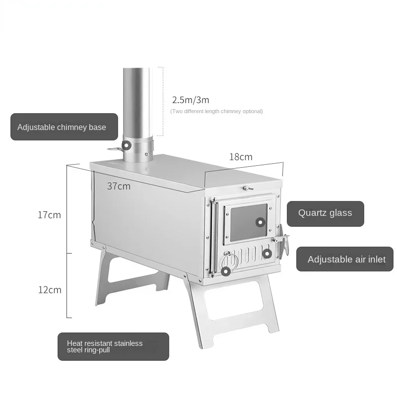 Stufa da Campeggio con Canna F - Outdoor Camping Wood Burning Stove recensione e prezzo